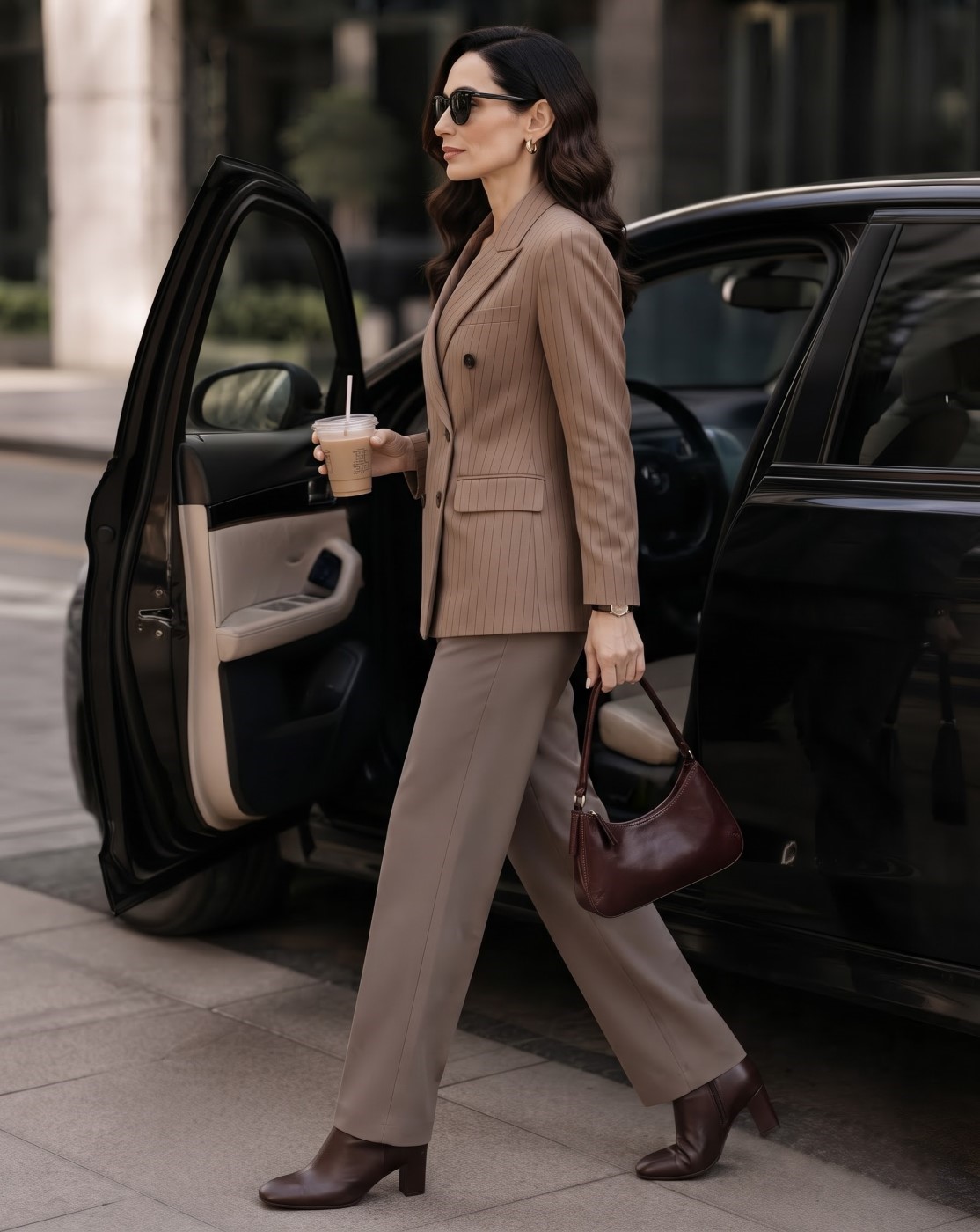 Double-Breasted brown Blazer